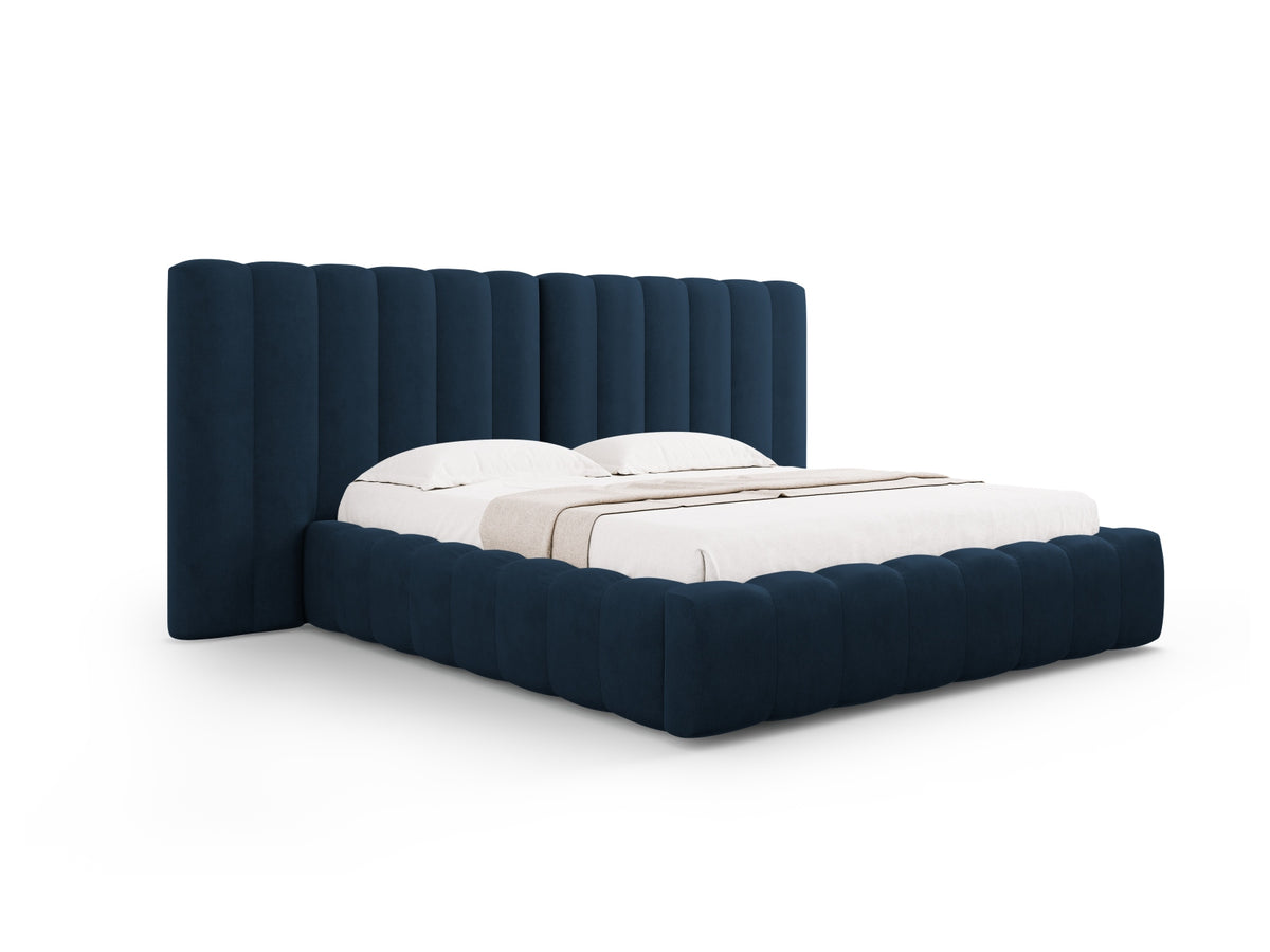 Kelp Bett mit Stauraum und doppeltem Headboard 200cm in Royal Blue-Moly präsentiert im Onlineshop von KAQTU Design AG. Bett ist von Micadoni