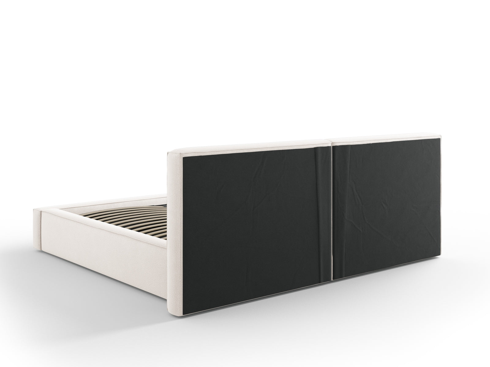 Jodie Bett mit Stauraumfunktion mit doppeltem Headboard  254cm in Light Beige präsentiert im Onlineshop von KAQTU Design AG. Bett ist von Micadoni