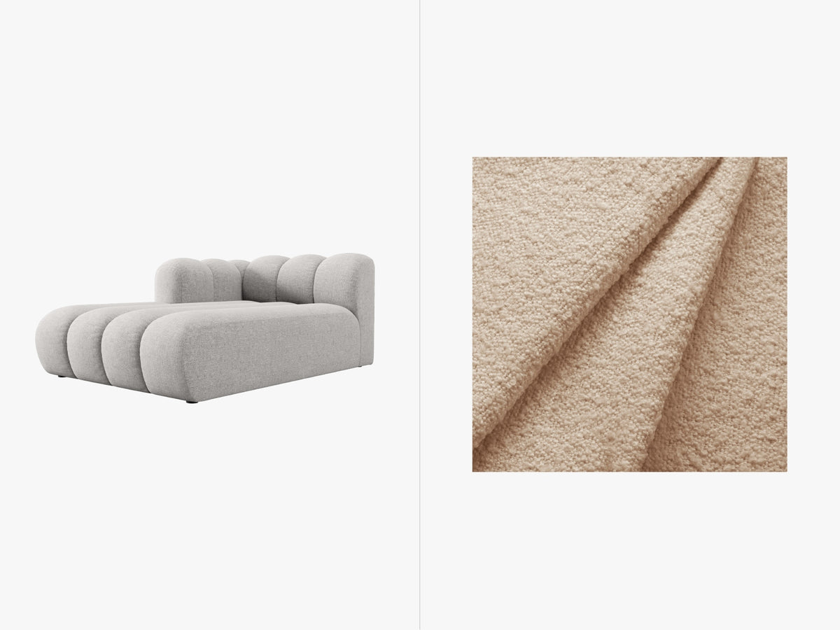 Lupine Sofa Chaise Lounge links 2 Sitzer in Beige-Baloo präsentiert im Onlineshop von KAQTU Design AG. L-Sofa links ist von Micadoni
