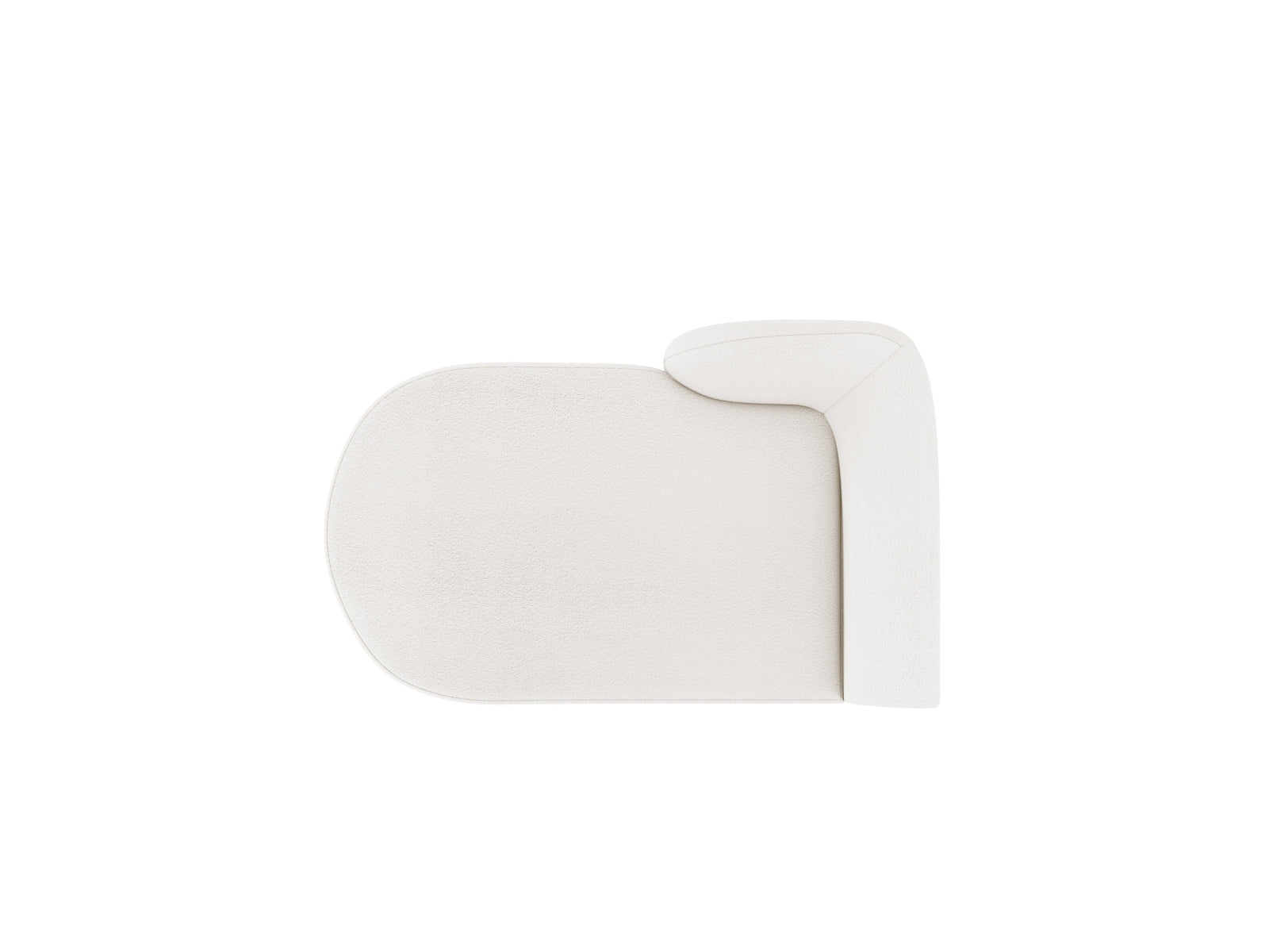 Miley Boucle Sofa Chaise Lounge links 2 Sitzer in White präsentiert im Onlineshop von KAQTU Design AG. L-Sofa links ist von Micadoni