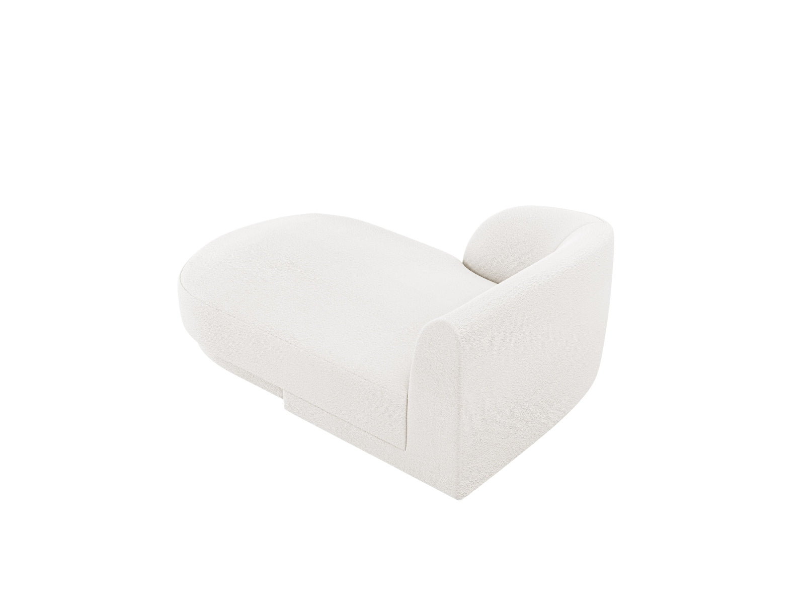 Miley Boucle Sofa Chaise Lounge links 2 Sitzer in White präsentiert im Onlineshop von KAQTU Design AG. L-Sofa links ist von Micadoni