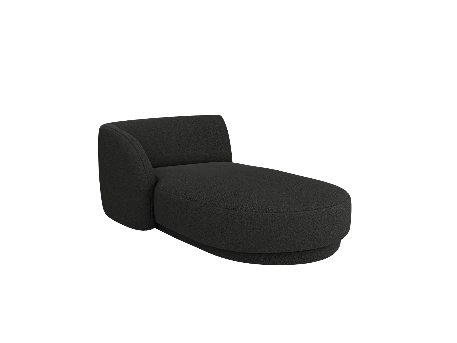Miley Boucle Sofa Chaise Lounge links 2 Sitzer in Black präsentiert im Onlineshop von KAQTU Design AG. L-Sofa links ist von Micadoni