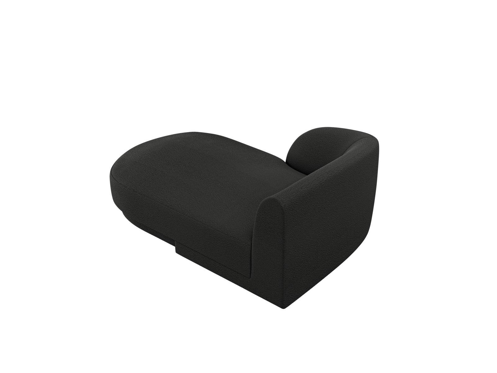 Miley Boucle Sofa Chaise Lounge links 2 Sitzer in Black präsentiert im Onlineshop von KAQTU Design AG. L-Sofa links ist von Micadoni