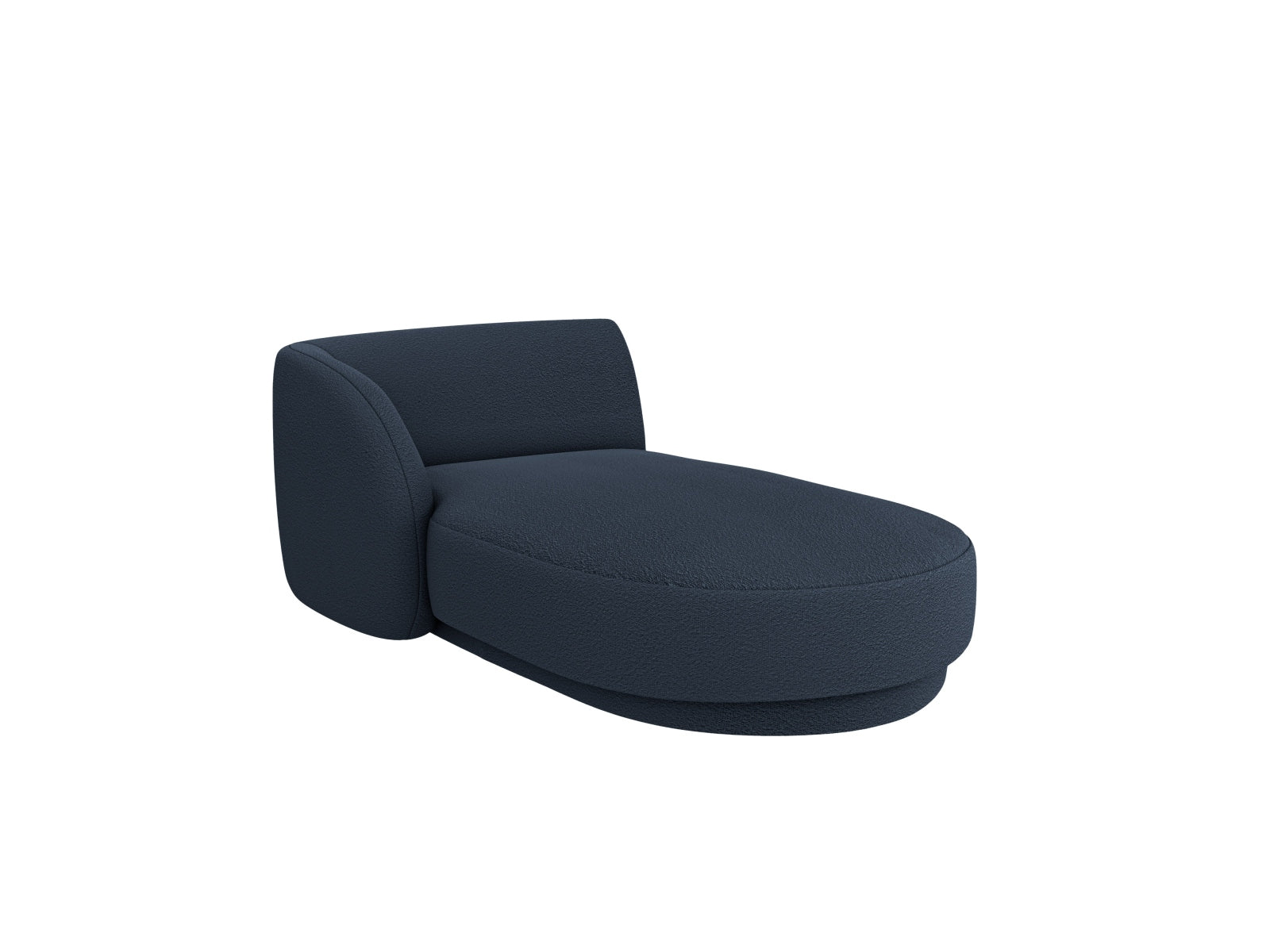 Miley Boucle Sofa Chaise Lounge links 2 Sitzer in Dark Blue präsentiert im Onlineshop von KAQTU Design AG. L-Sofa links ist von Micadoni