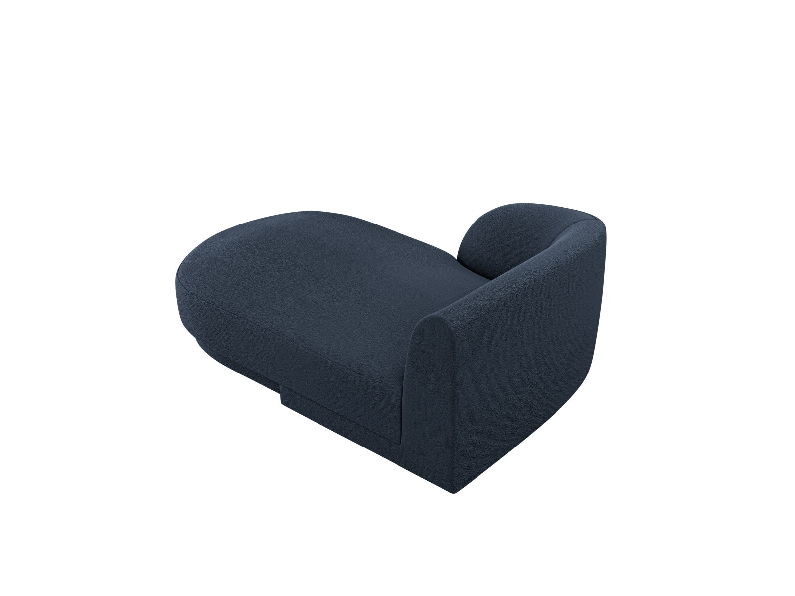 Miley Boucle Sofa Chaise Lounge links 2 Sitzer in Dark Blue präsentiert im Onlineshop von KAQTU Design AG. L-Sofa links ist von Micadoni