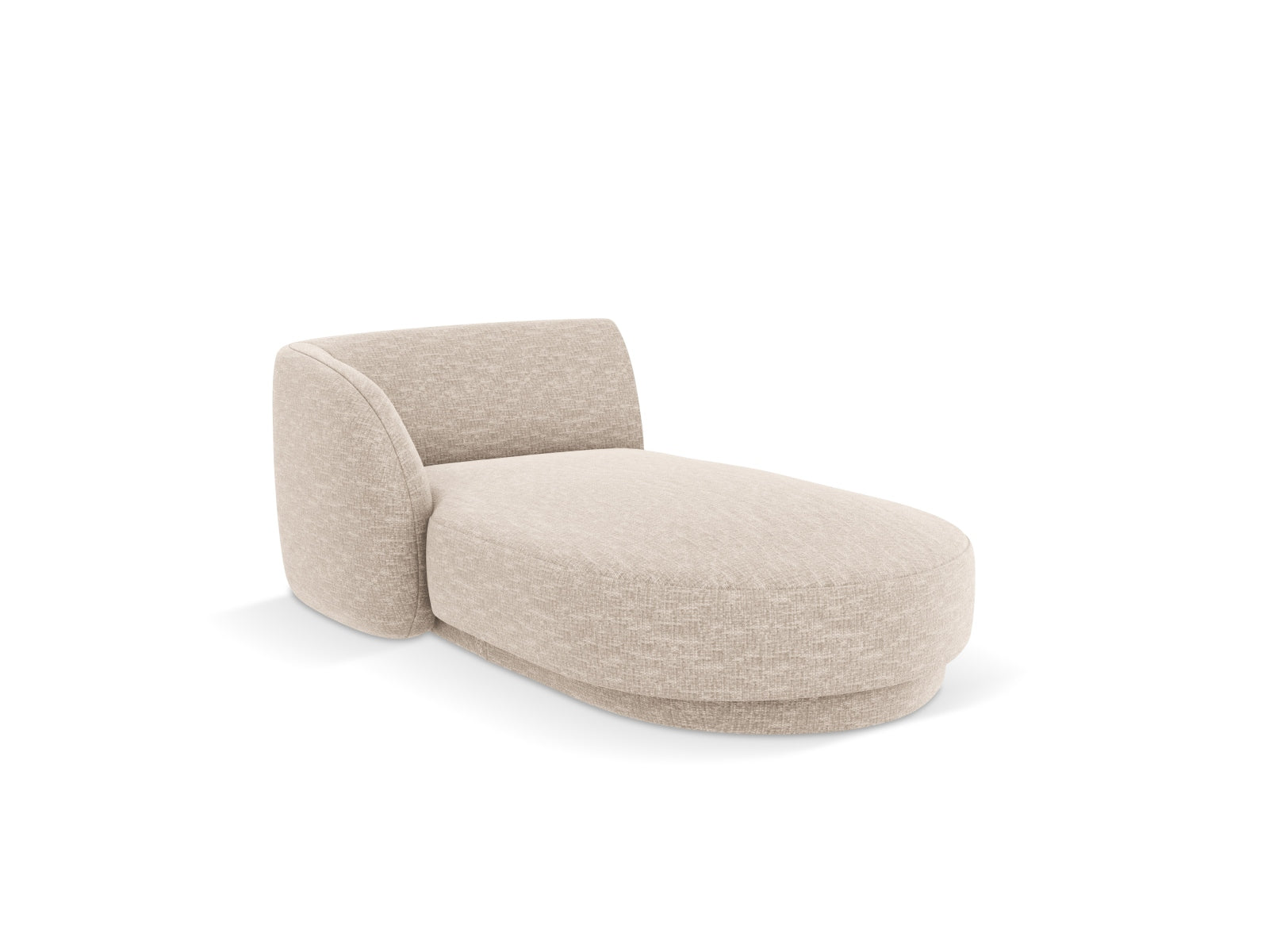Beige Miley Sofa Chaise Lounge links, 2-Sitzer von Micadoni, stilvolles L-Sofa für modernes Wohnen, elegant und komfortabel.