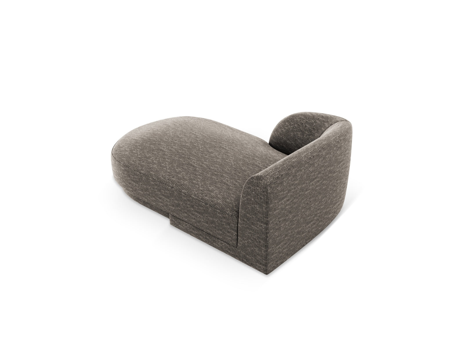 Stylisches Miley Chaise Lounge Sofa links, 2-Sitzer in edlem Grau, perfekt für zeitgemäße Inneneinrichtungen, erhältlich bei KAQTU.