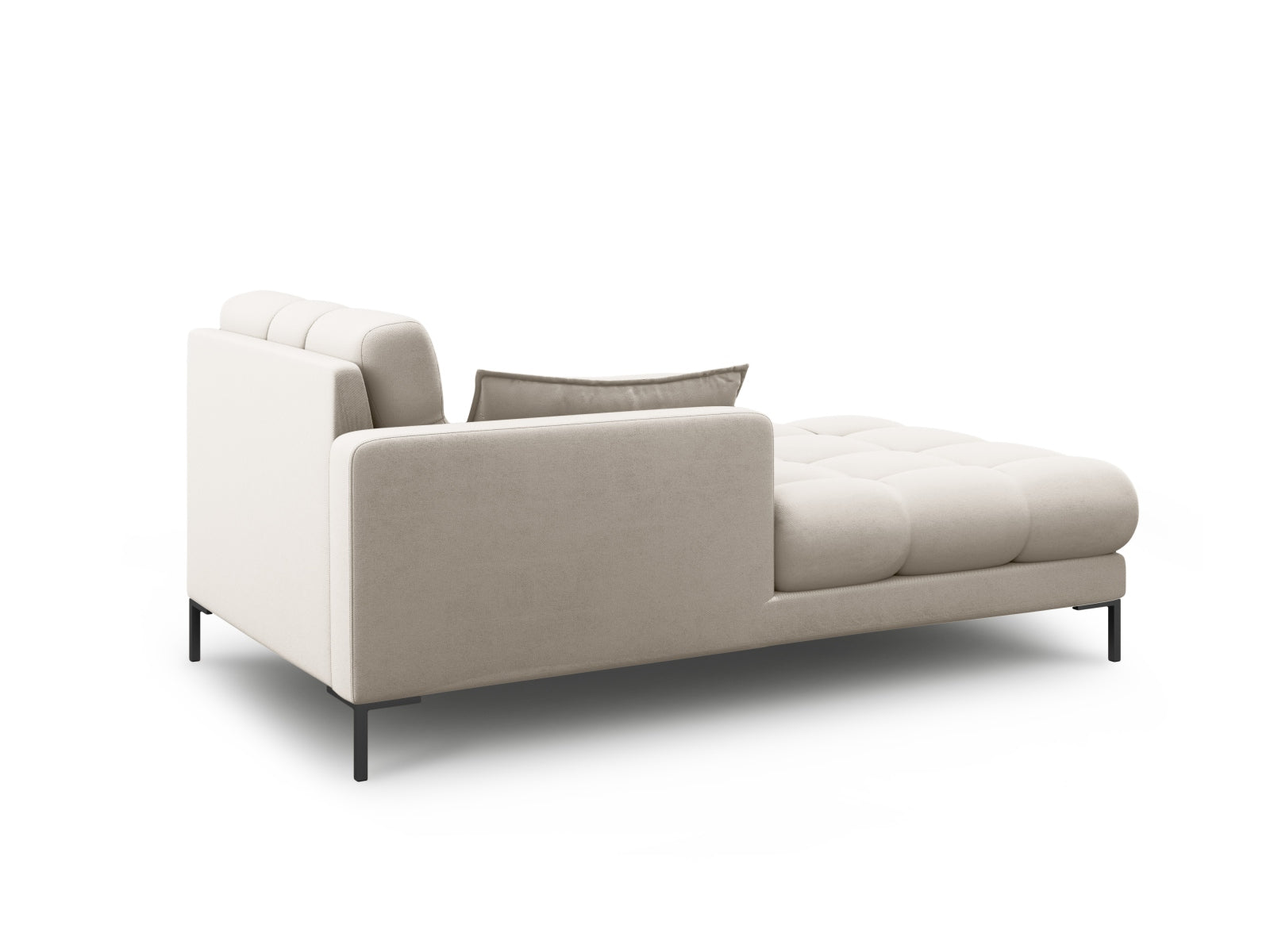 Elegantes Mamaia Sofa Chaise Lounge in Beige und Schwarz, ideal für stilvolle Wohnräume. Perfekt als L-Sofa links von Micadoni.