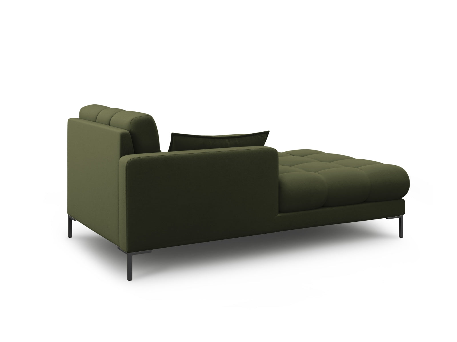 Elegantes Mamaia Sofa Chaise Lounge links mit modernem Design in Grün und Schwarz, ideal für stilvolle Wohnräume.