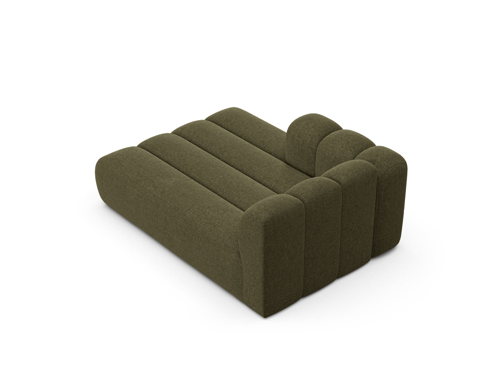 Lupine Chaise Longue links 2 Sitzer in Green präsentiert im Onlineshop von KAQTU Design AG. Modulares Sofa ist von Micadoni