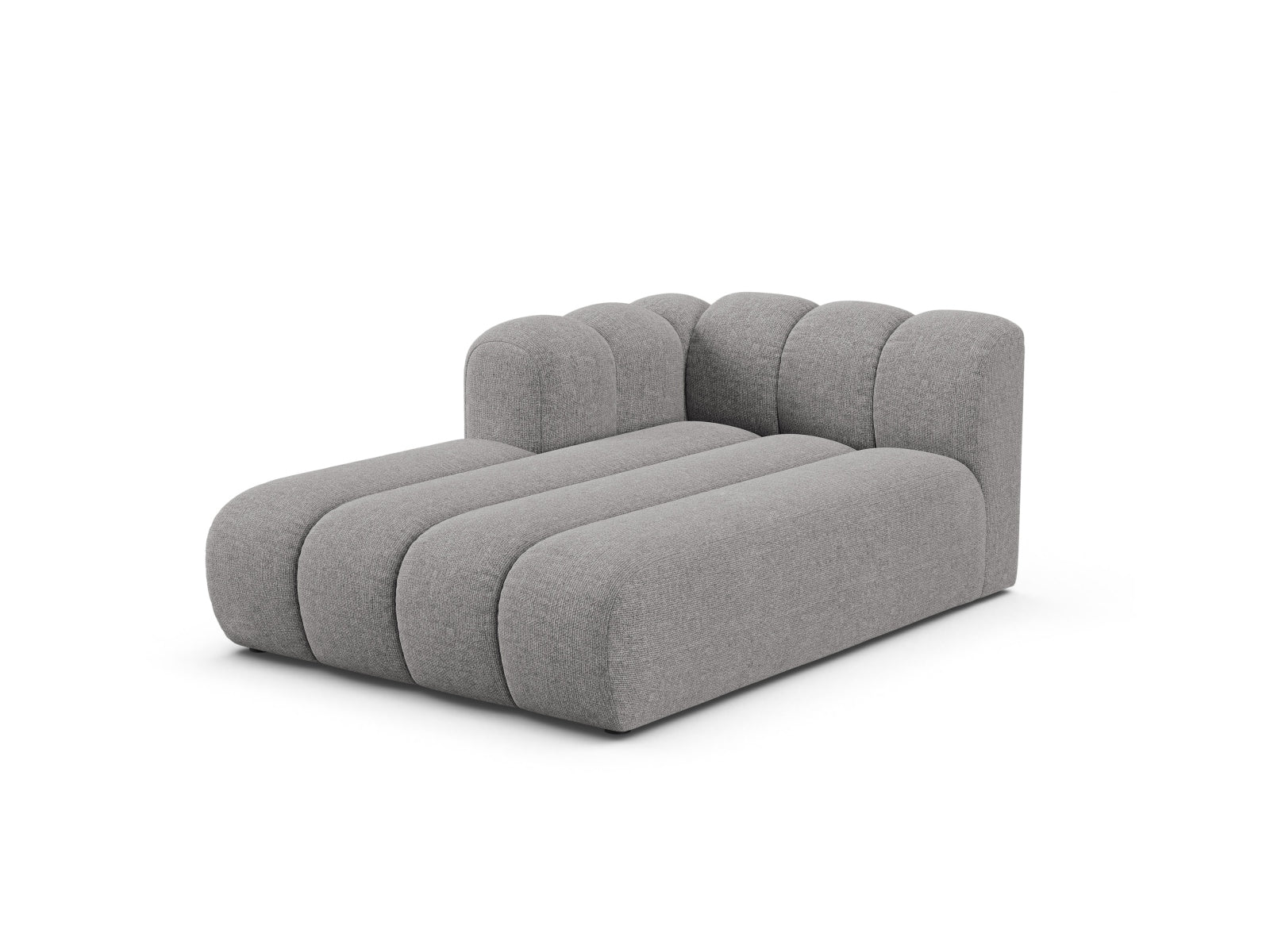 Elegante Lupine Chaise Longue links für 2 Personen in hellem Grau, ideal für stilvolle Wohnräume und vielseitige Sofa-Kombinationen.