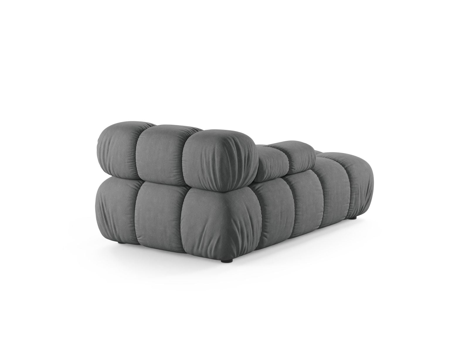 Elegante linke Chaise Longue Bellis in neutralem Grau, ideal für stilvolle Wohnräume und vielseitige Sofa-Arrangements von Micadoni.