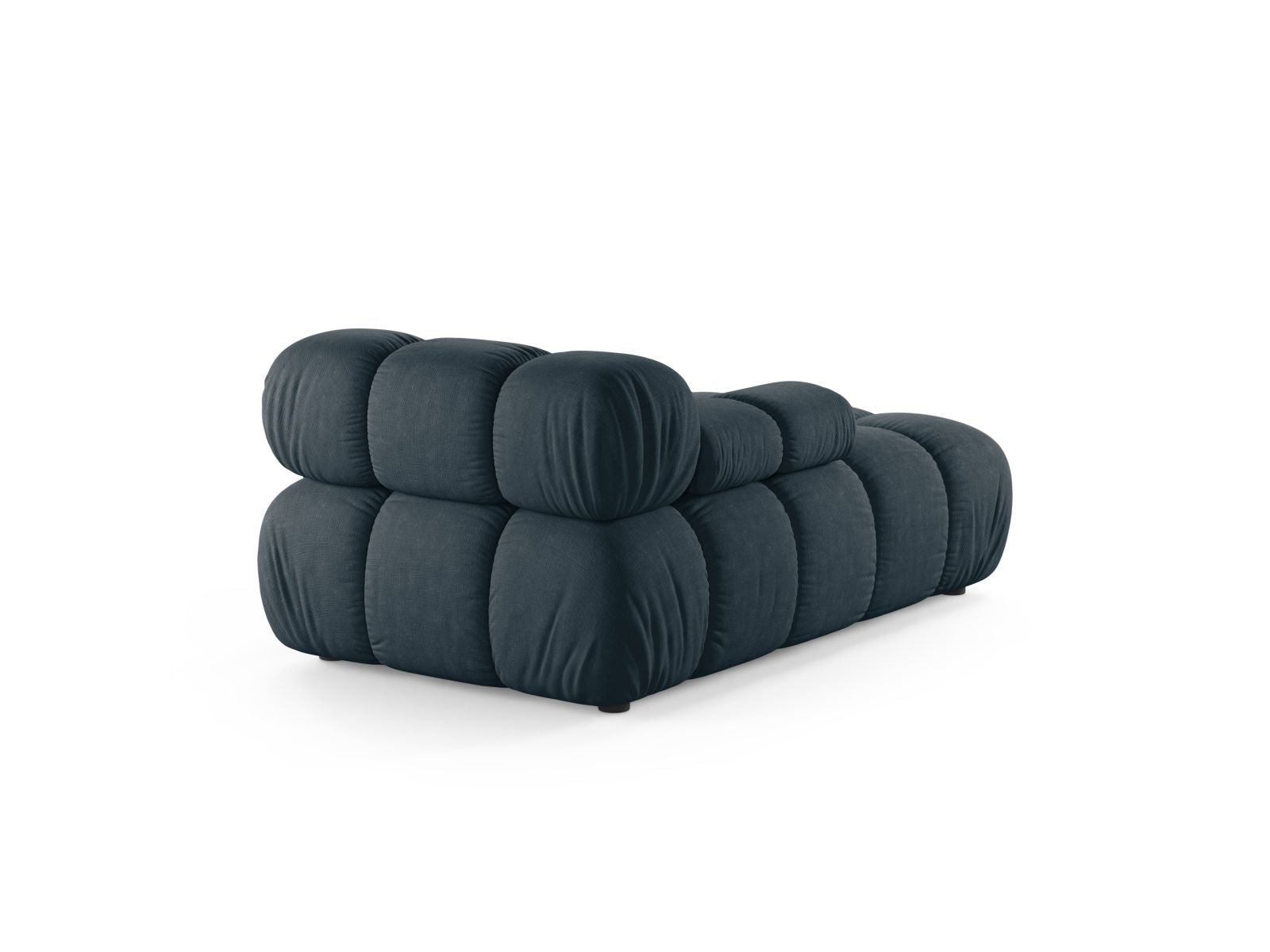 Elegante linke Chaise Longue Bellis in tiefem Petrol, ideal für stilvolle Wohnräume und vielseitige Sofa-Arrangements von Micadoni.