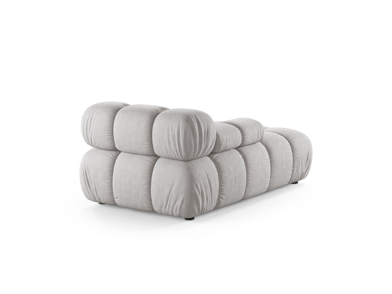 Elegante linke Chaise Longue Bellis in dezentem Grau, ideal für stilvolle Wohnräume und vielseitige Sofa-Arrangements von Micadoni.