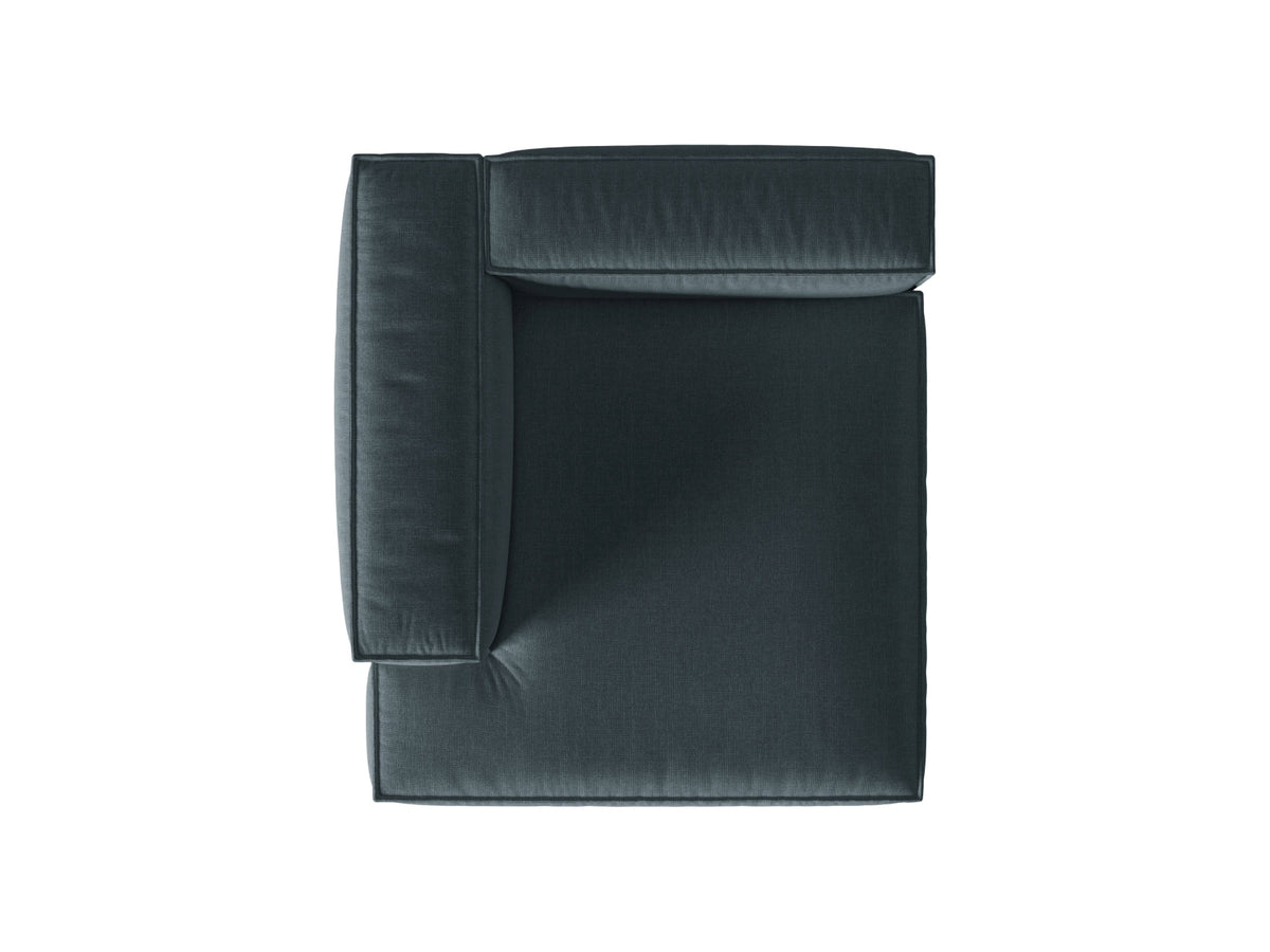 1-Sitzer Modul Chaise Longue Links Nuria in Deep Petrol-Liberty präsentiert im Onlineshop von KAQTU Design AG. Modulares Sofa ist von Micadoni