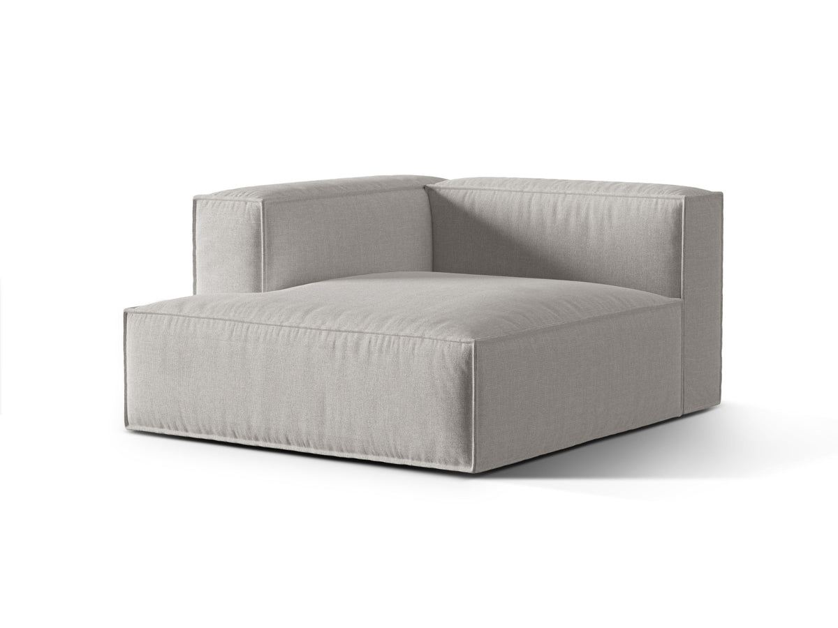 1-Sitzer Modul Chaise Longue Links Nuria in Light Grey-Liberty präsentiert im Onlineshop von KAQTU Design AG. Modulares Sofa ist von Micadoni