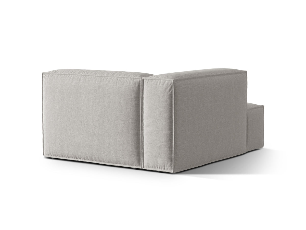 1-Sitzer Modul Chaise Longue Links Nuria in Light Grey-Liberty präsentiert im Onlineshop von KAQTU Design AG. Modulares Sofa ist von Micadoni
