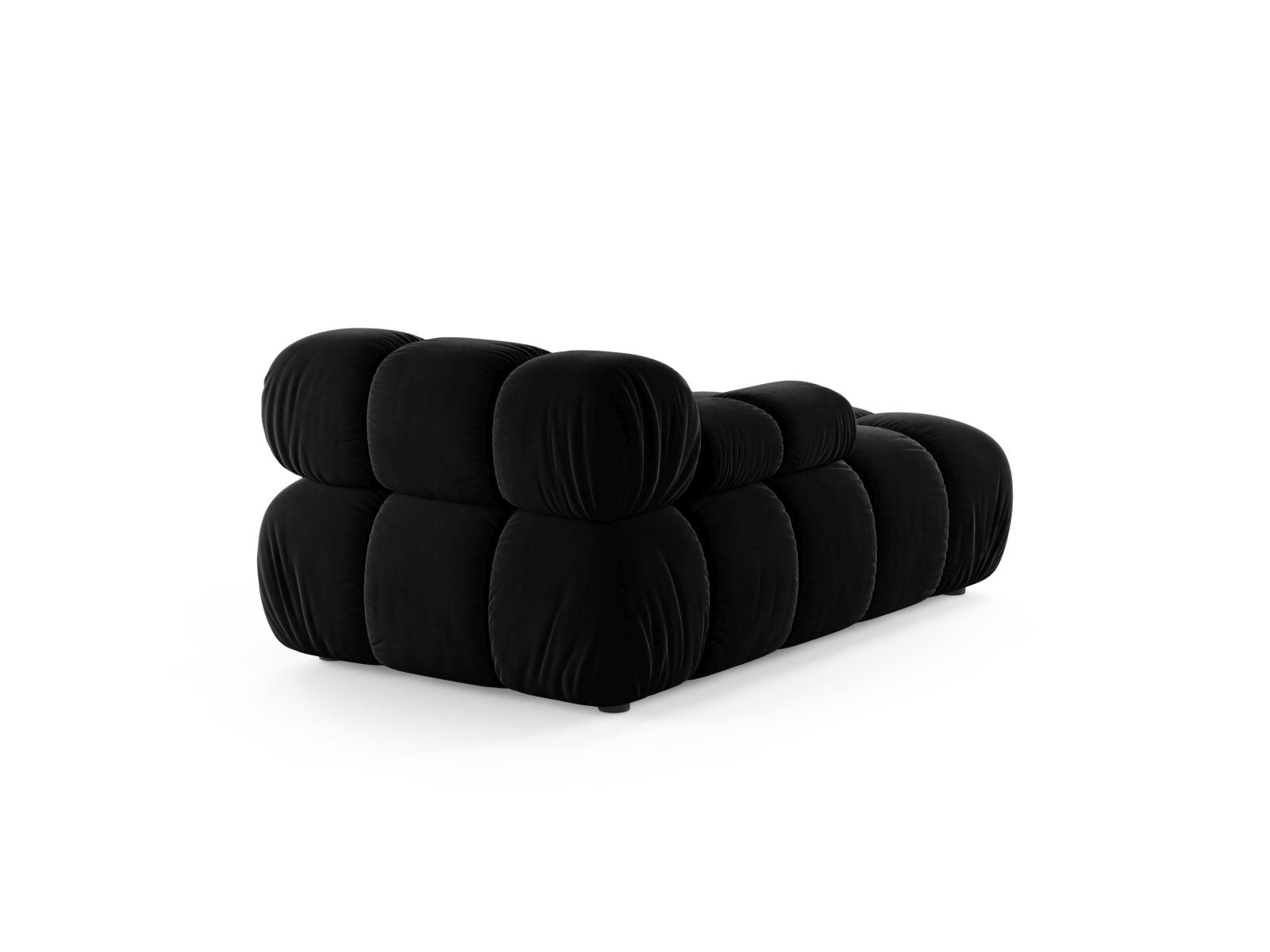 Elegante linke Chaise Longue Bellis in Black-Venus, ideal für stilvolle Wohnräume und vielseitige Sofa-Arrangements von Micadoni.