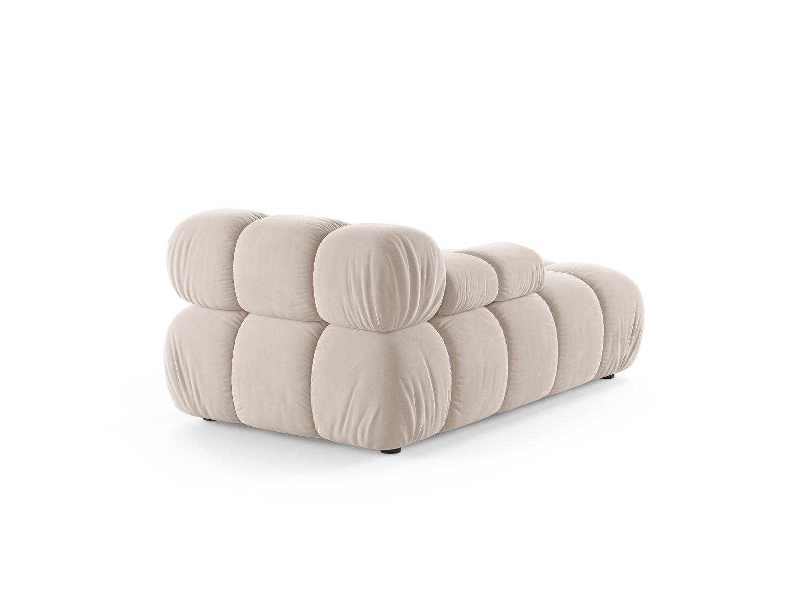 Elegante linke Chaise Longue Bellis in sanftem Beige, ideal für kreative Wohnideen und stilvolle Sofakombinationen.