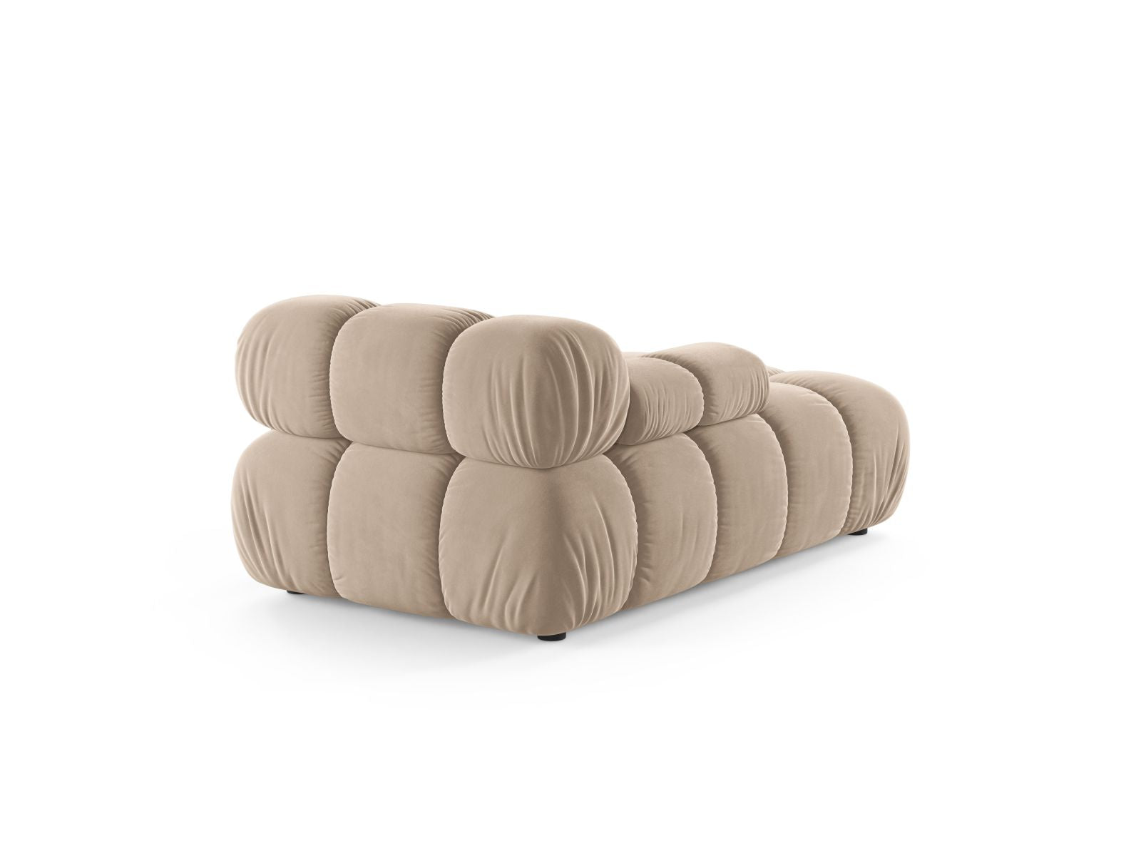Elegante linke Chaise Longue Bellis in sanftem Beige-Venus, ideal für kreative Raumgestaltungen und gemütliche Sitzgelegenheiten.