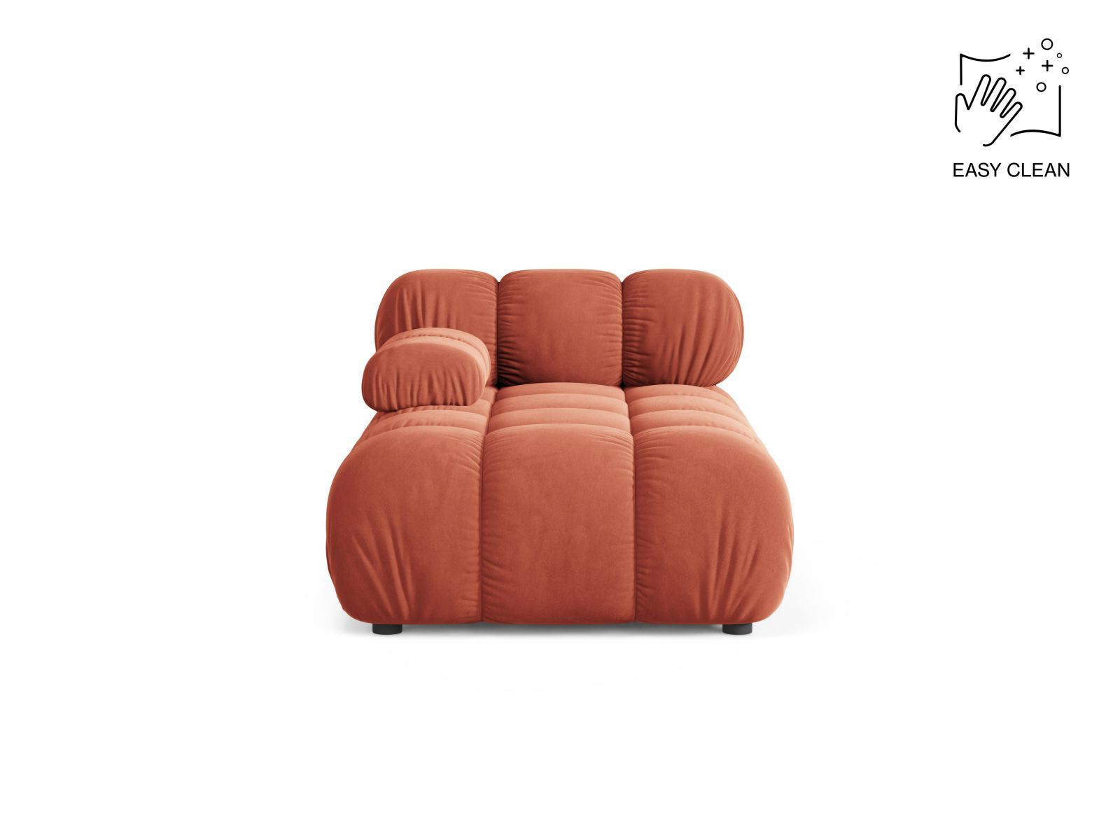 1-Sitzer Chaise Longue links Bellis in Coral-Venus präsentiert im Onlineshop von KAQTU Design AG. Modulares Sofa ist von Micadoni