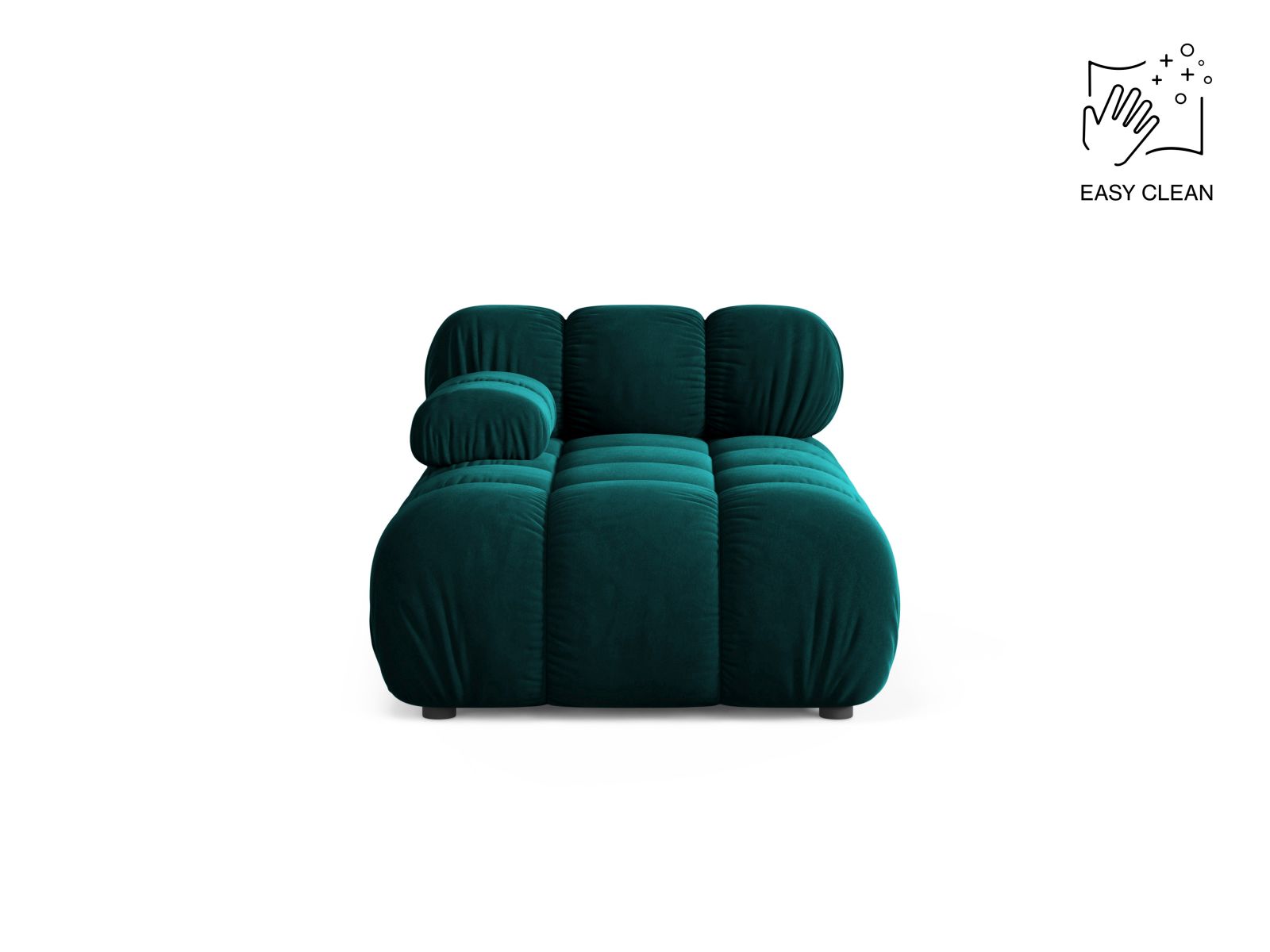 1-Sitzer Chaise Longue links Bellis in Deep Petrol-Venus präsentiert im Onlineshop von KAQTU Design AG. Modulares Sofa ist von Micadoni