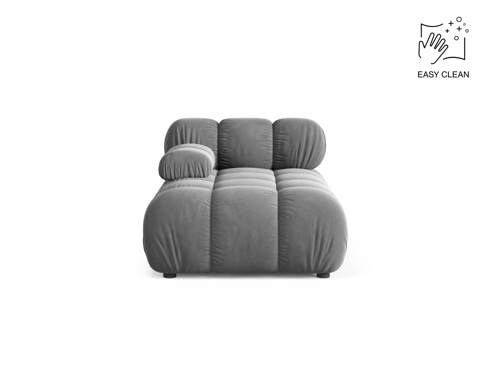 1-Sitzer Chaise Longue links Bellis in Light Grey-Venus präsentiert im Onlineshop von KAQTU Design AG. Modulares Sofa ist von Micadoni