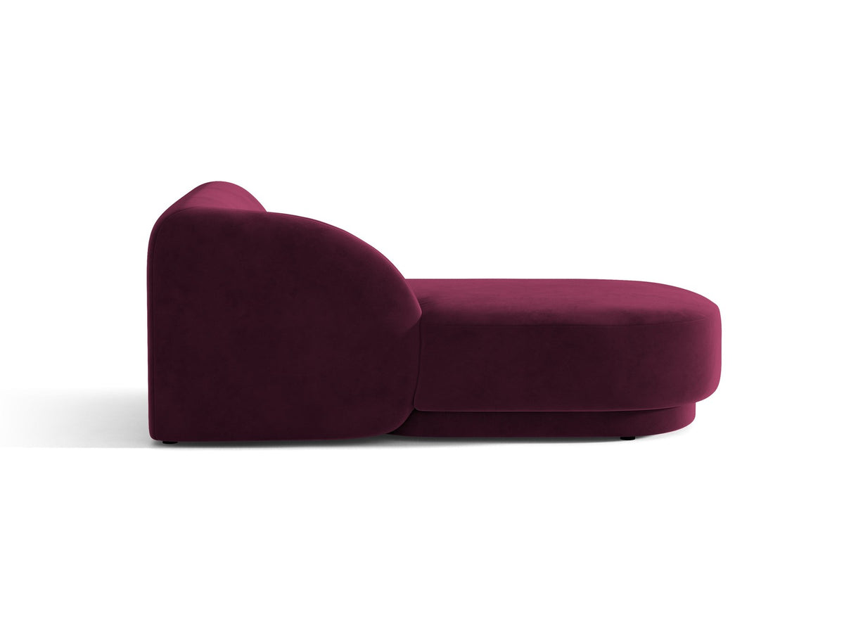 Chaiselongue Miley von Micadoni in Dunkelbeige mit Bluvel-Stoffbezug, schwarzen Kunststoffbeinen und niedriger Rückenlehne, modulares Sofa-Element.