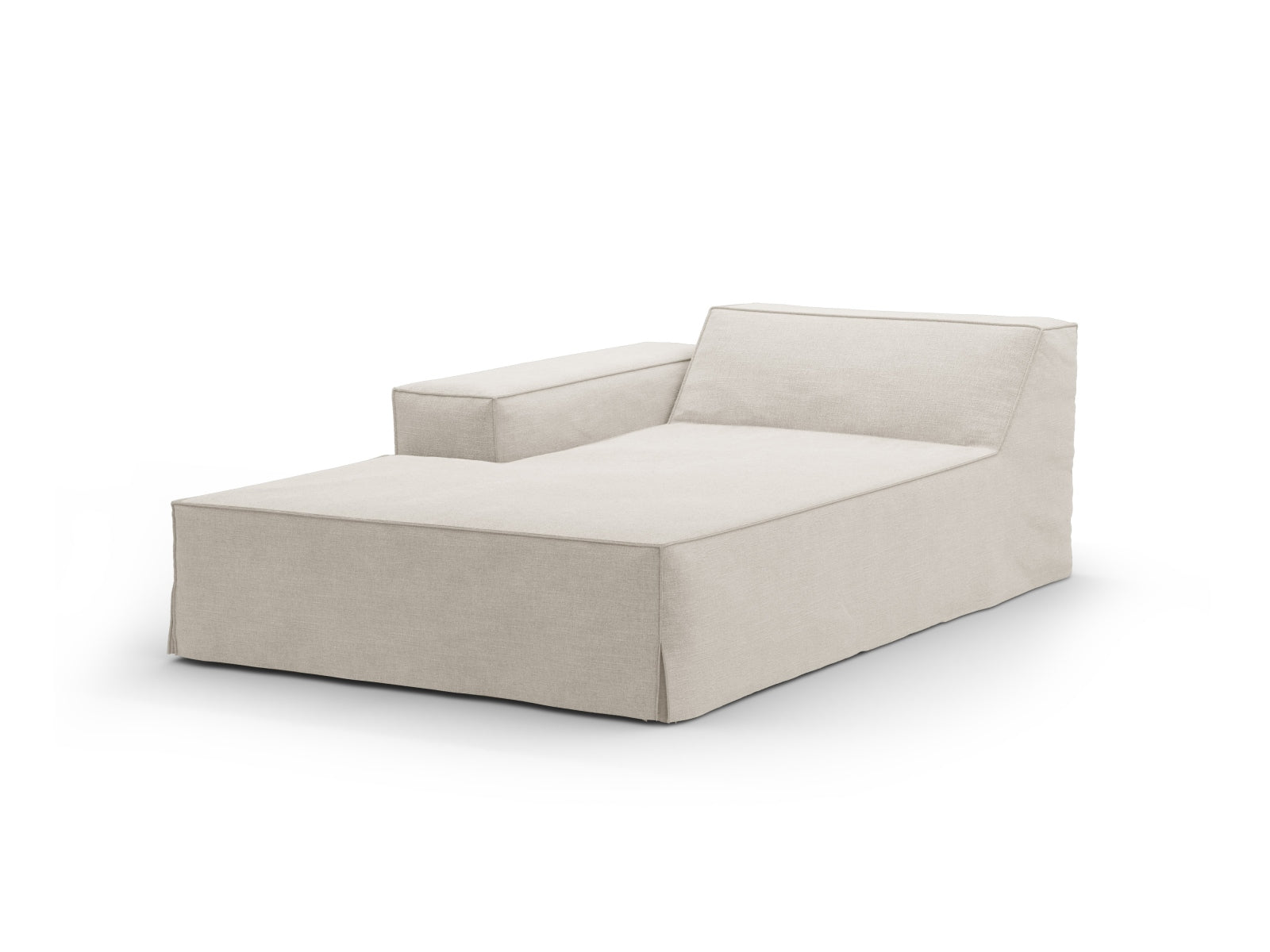 Jodie Modular Chaise Longue links 1 Sitzer in Natural präsentiert im Onlineshop von KAQTU Design AG. Modulares Sofa ist von Micadoni