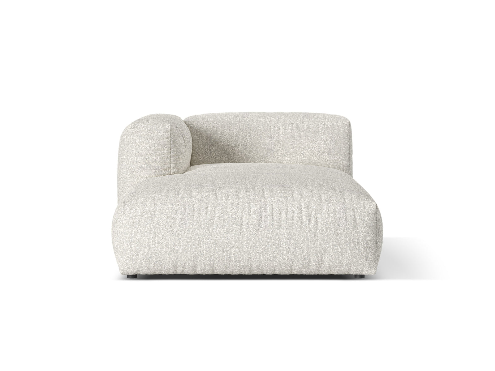 1-Sitzer Chaise Longue Links Martina in Grey Beige Melange-Monet präsentiert im Onlineshop von KAQTU Design AG. Modulares Sofa ist von Micadoni