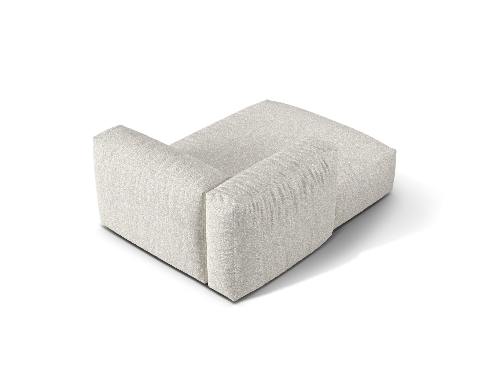 Elegante 1-Sitzer Chaise Longue Links Martina in einem modernen Grey Beige Melange, ideal für stilvolle Wohnräume und entspannende Momente.
