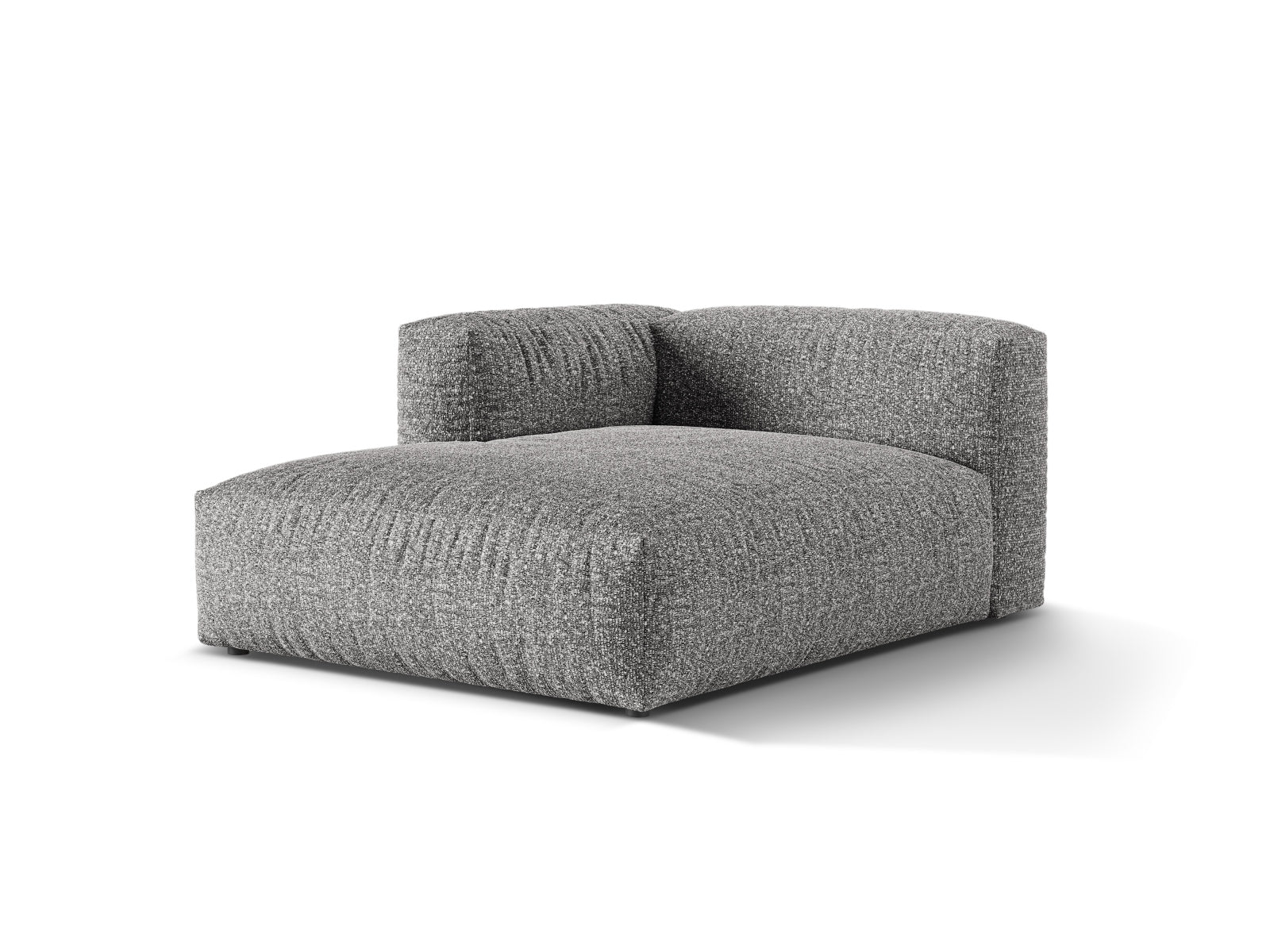 Elegante 1-Sitzer Chaise Longue Links Martina in Graphit, ideal für stilvolle Wohnräume und vielseitige Sofa-Kombinationen.