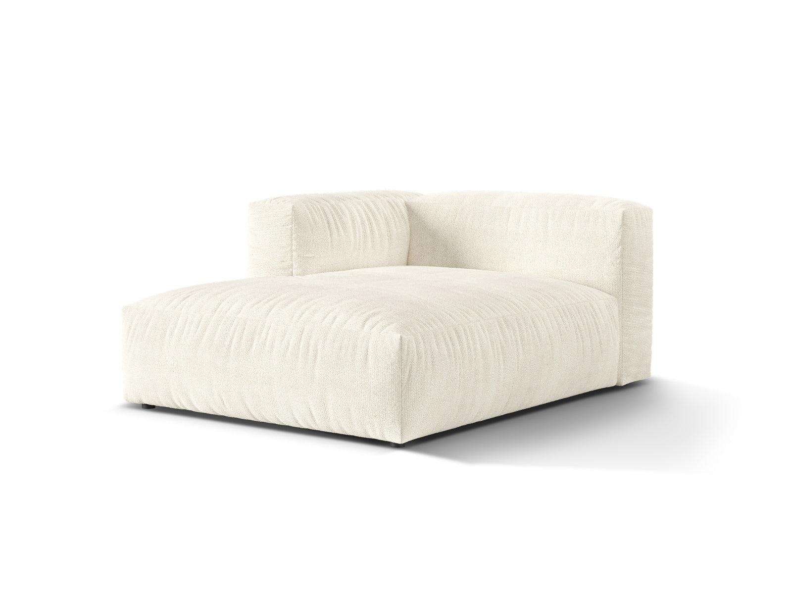 Elegante 1-Sitzer Chaise Longue Links Martina in Ivory-Monet, ideal für stilvolle Wohnräume und vielseitige Sofa-Kombinationen.