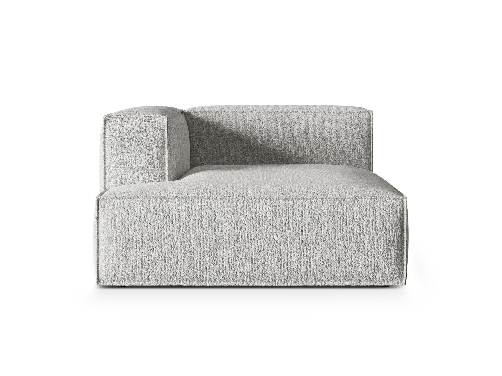 Nuria Boucle Chaise Longue links 1 Sitzer in Silver-Monet präsentiert im Onlineshop von KAQTU Design AG. Modulares Sofa ist von Micadoni