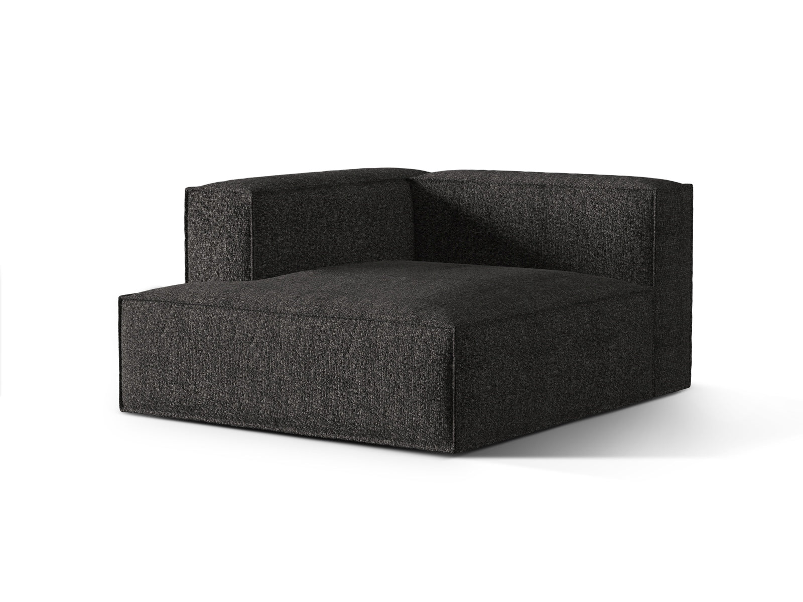 Nuria Boucle Chaise Longue links 1 Sitzer in Anthracite präsentiert im Onlineshop von KAQTU Design AG. Modulares Sofa ist von Micadoni