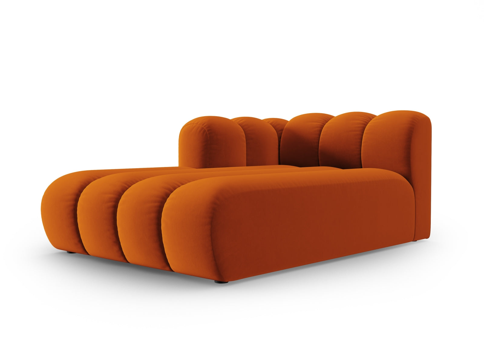 Lupine Velour Sofa Chaise Lounge links 2 Sitzer in Terracotta-Salvador präsentiert im Onlineshop von KAQTU Design AG. L-Sofa links ist von Micadoni