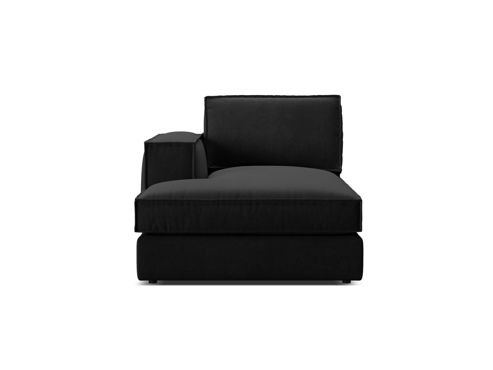 1-Sitzer Chaise Longue links Pola in Black-Salvador präsentiert im Onlineshop von KAQTU Design AG. Modulares Sofa ist von Micadoni