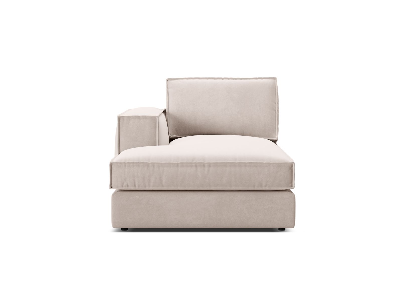 1-Sitzer Chaise Longue links Pola in Beige-Salvador präsentiert im Onlineshop von KAQTU Design AG. Modulares Sofa ist von Micadoni