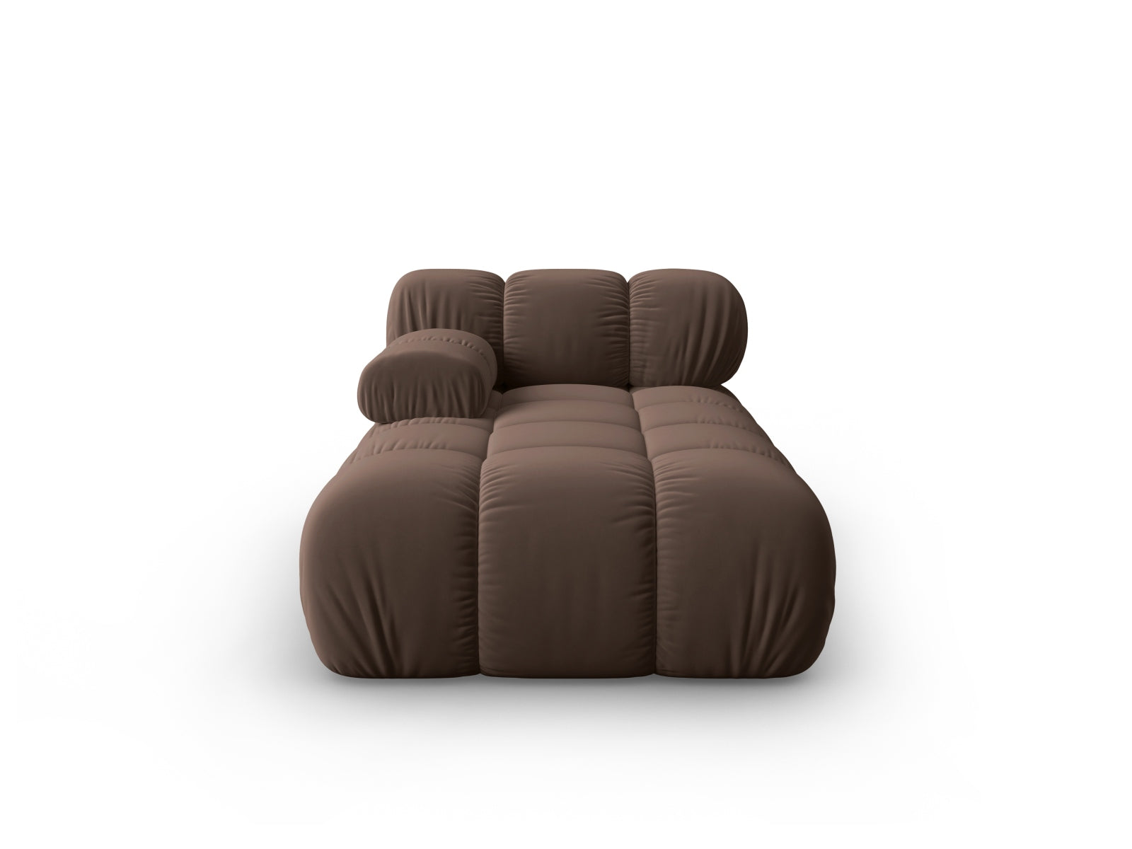 Bellis Velour Sofa Chaise Lounge links 1 Sitz 94cm in Dark Brown präsentiert im Onlineshop von KAQTU Design AG. L-Sofa links ist von Micadoni