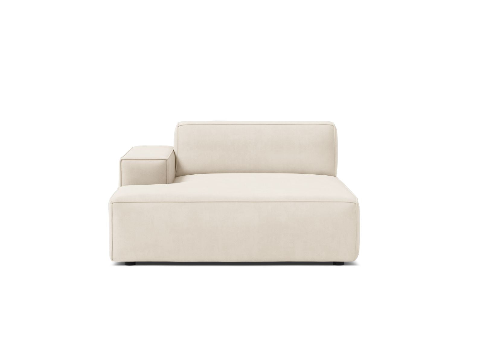 1-Sitzer Chaise Longue Links Jodie in Light Beige-Bluvel präsentiert im Onlineshop von KAQTU Design AG. Modulares Sofa ist von Micadoni