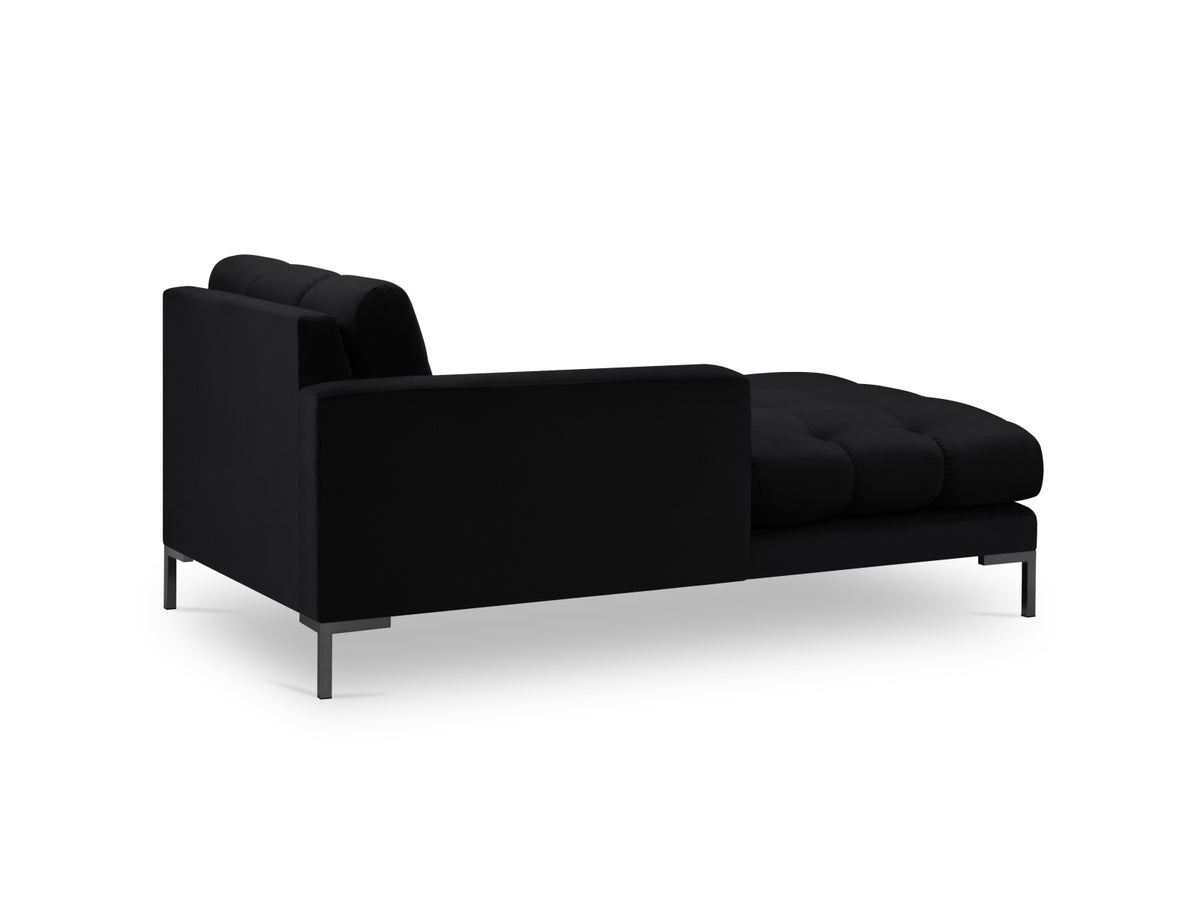 Mamaia Velour Sofa Chaise Lounge links 1 Sitz in Black/Schwarz-Bluvel präsentiert im Onlineshop von KAQTU Design AG. L-Sofa links ist von Micadoni