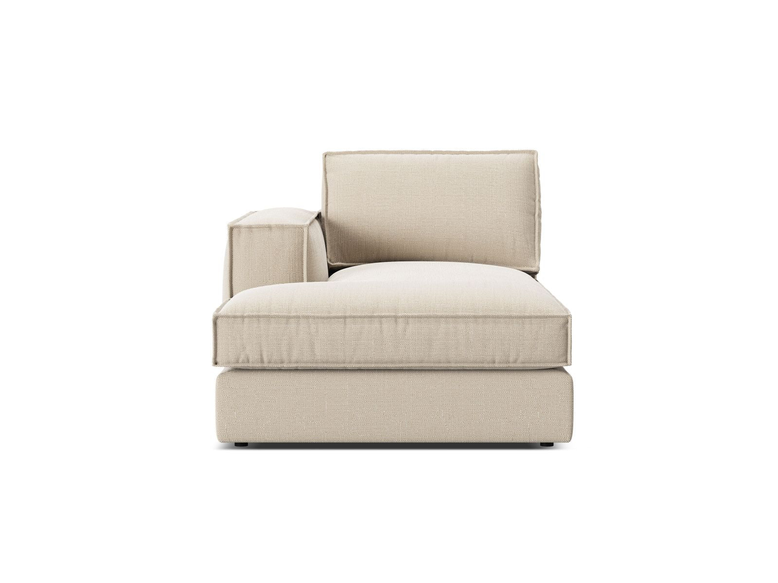 1-Sitzer Chaise Longue links Pola in Beige-Babel präsentiert im Onlineshop von KAQTU Design AG. Modulares Sofa ist von Micadoni