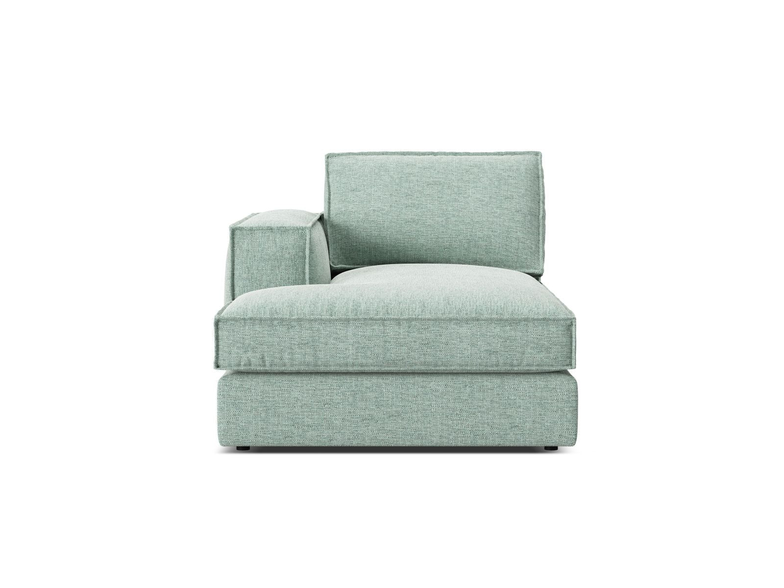 1-Sitzer Chaise Longue links Pola in Mint-Babel präsentiert im Onlineshop von KAQTU Design AG. Modulares Sofa ist von Micadoni