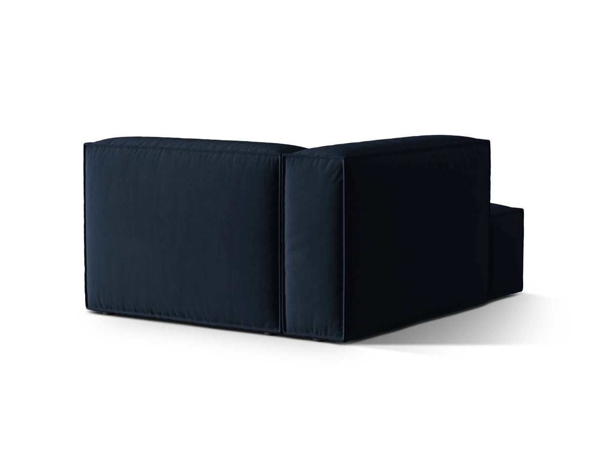 Nuria Velour Chaise Longue links 1 Sitzer in Dark Blue-Paris präsentiert im Onlineshop von KAQTU Design AG. Modulares Sofa ist von Micadoni