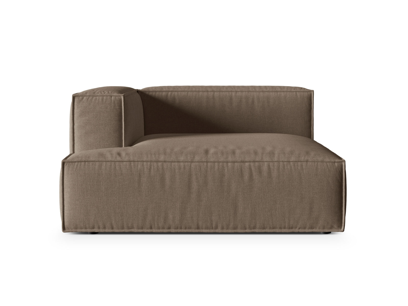 Nuria Modular Chaise Longue links 1 Sitzer in Cappuccino präsentiert im Onlineshop von KAQTU Design AG. Modulares Sofa ist von Micadoni