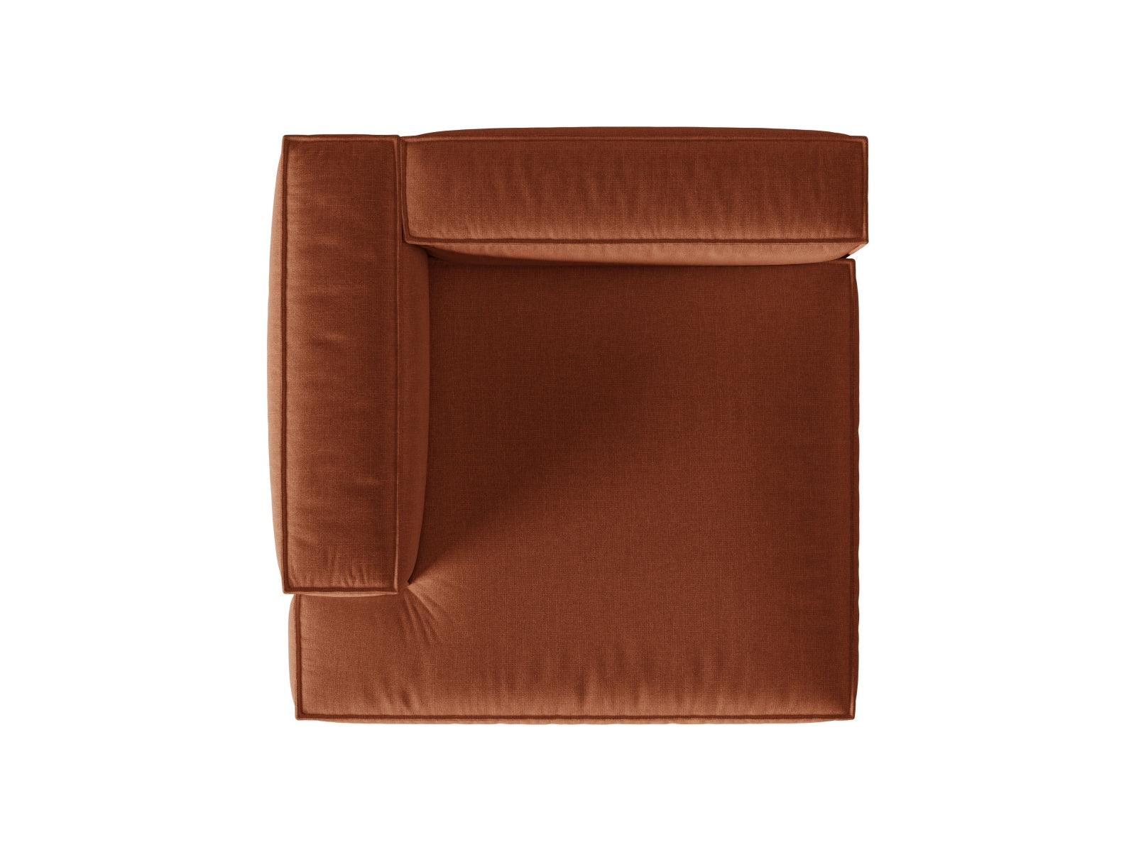 Nuria Modular Chaise Longue links 1 Sitzer in Brick präsentiert im Onlineshop von KAQTU Design AG. Modulares Sofa ist von Micadoni