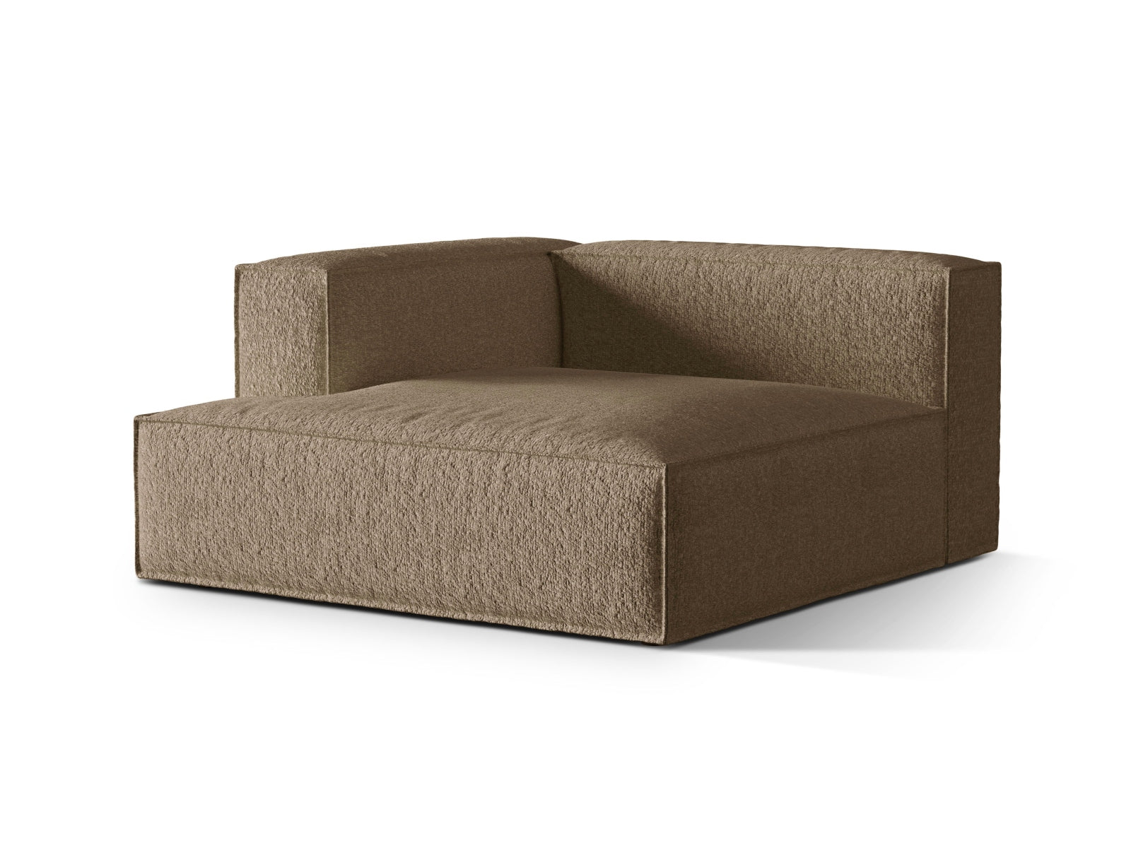 Elegante Nuria Modular Chaise Longue links in Cappuccino, ideal für stilvolle Wohnräume. Hochwertiges Design von Micadoni.