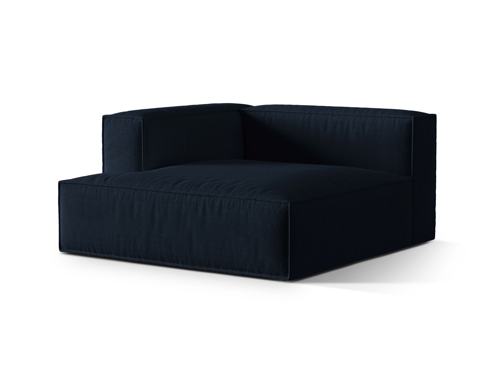 Nuria Velour Chaise Longue links 1 Sitzer in Dark Blue-Paris präsentiert im Onlineshop von KAQTU Design AG. Modulares Sofa ist von Micadoni