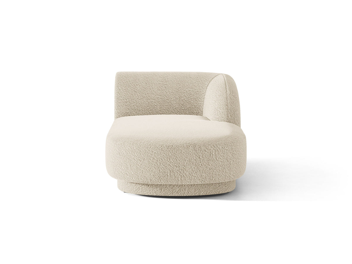 Miley Boucle Sofa Chaise Lounge rechts 2 Sitzer in Beige-Baloo präsentiert im Onlineshop von KAQTU Design AG. Modulares Sofa ist von Micadoni