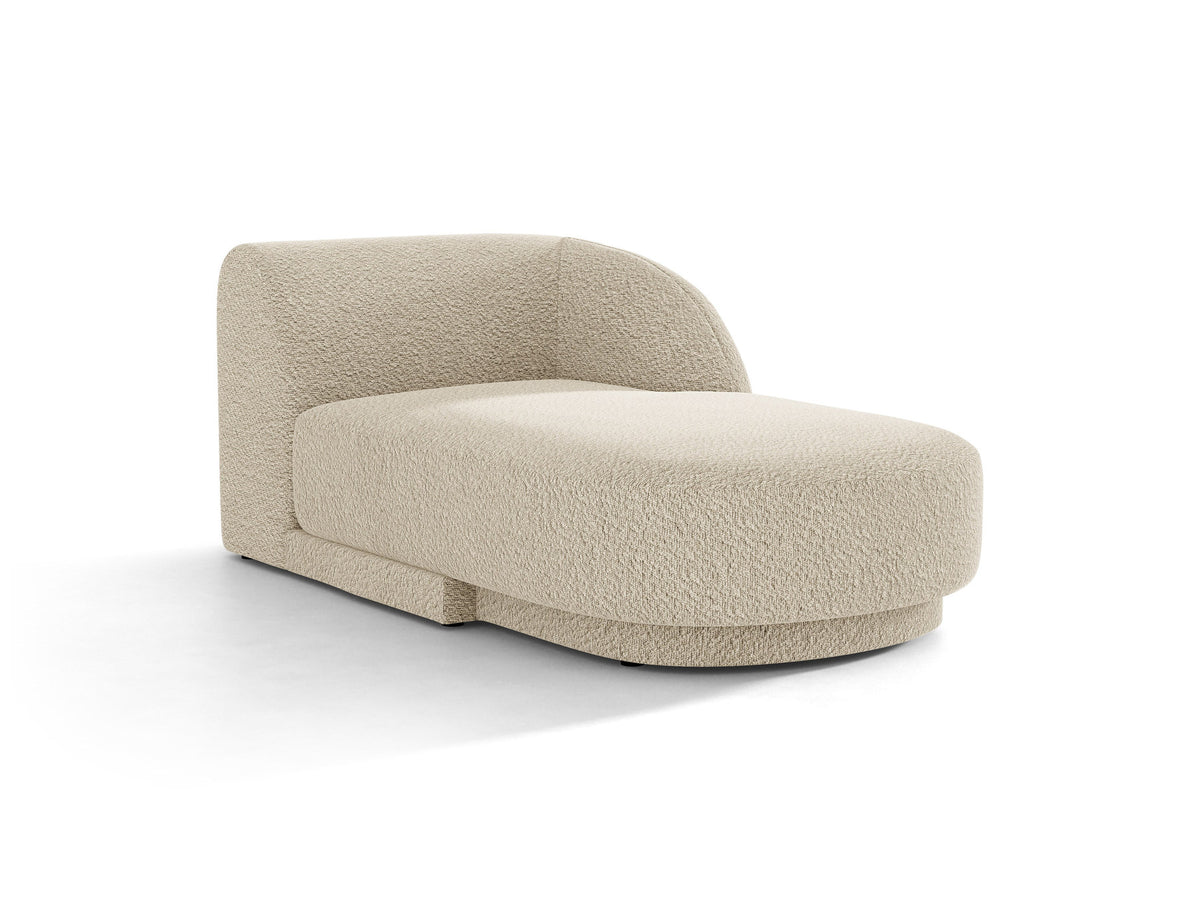 Miley Boucle Sofa Chaise Lounge rechts 2 Sitzer in Beige-Baloo präsentiert im Onlineshop von KAQTU Design AG. Modulares Sofa ist von Micadoni
